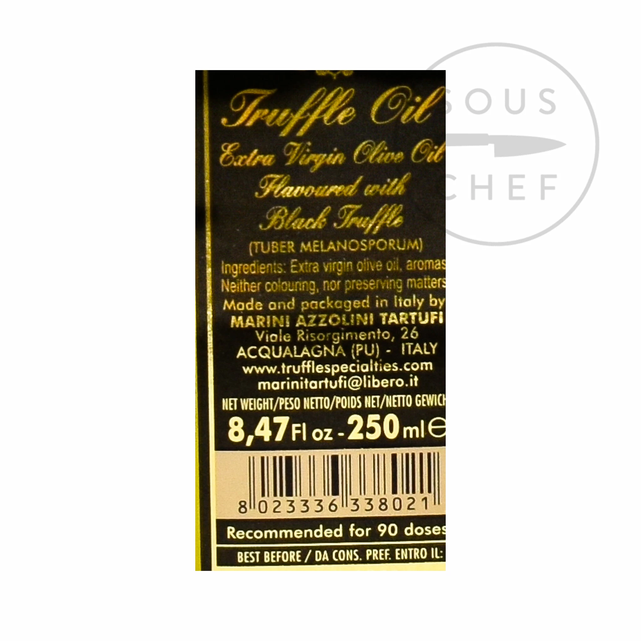 Marini Azzolini Ingredients Black Truffle Oil 12 Marini Azzolini Ingredients Black Truffle Oil