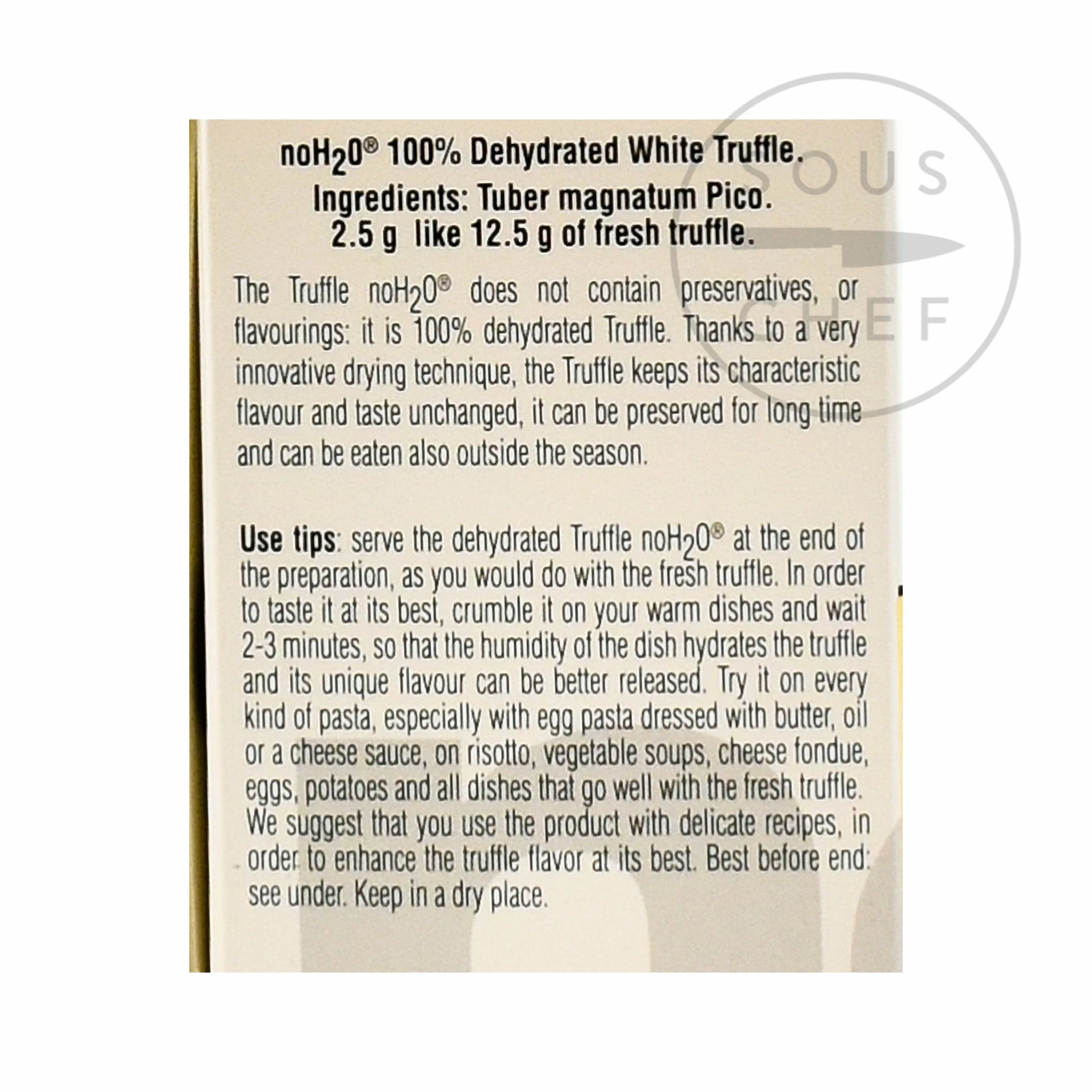 Tartuflanghe Freeze-Dried Alba White Truffle 2.5g Ingredients 5 Tartuflanghe Freeze-Dried Alba White Truffle 2.5g Ingredients