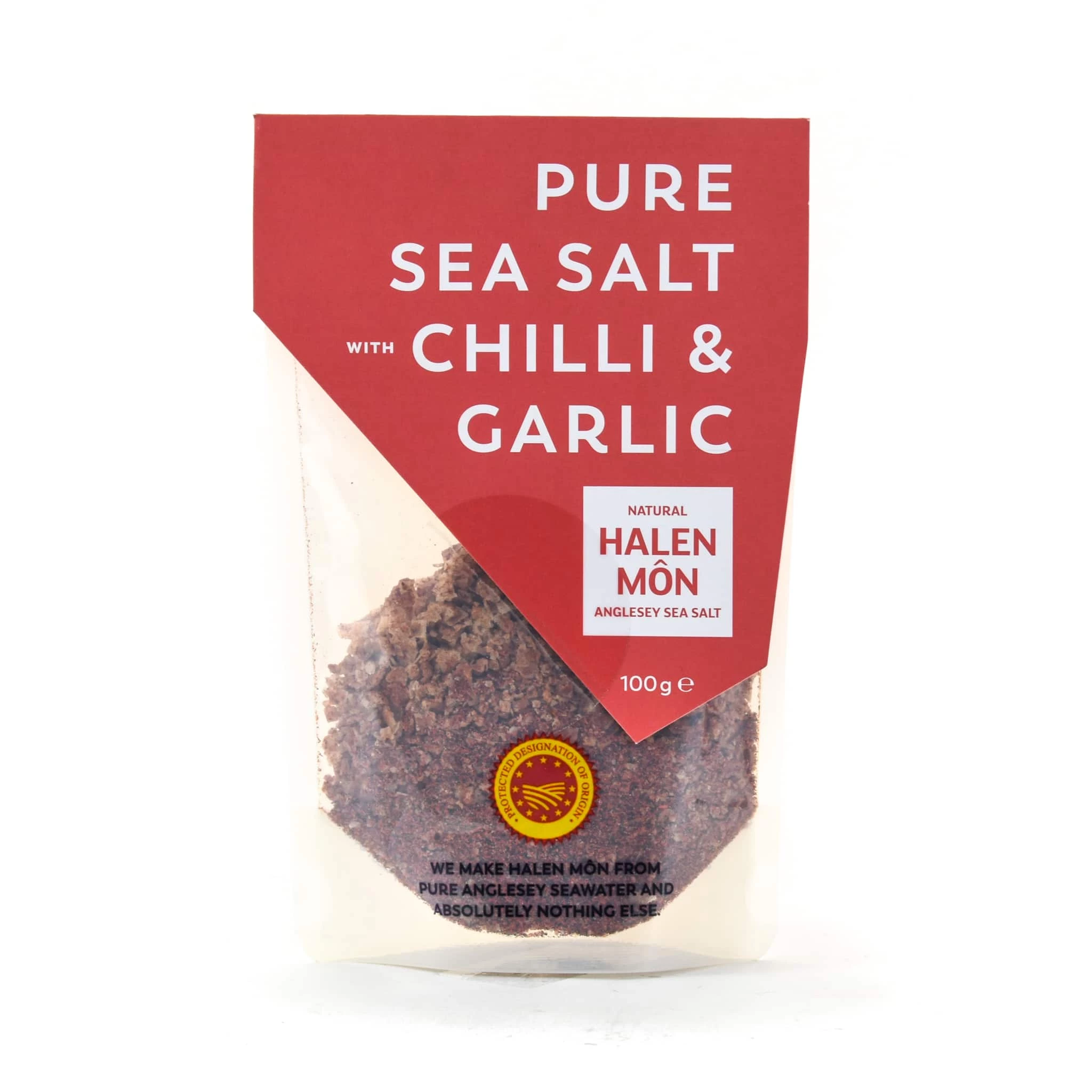 Ingredients Halen Môn Sea Salt With Chilli & Garlic 100g 3 Ingredients Halen Môn Sea Salt With Chilli & Garlic 100g