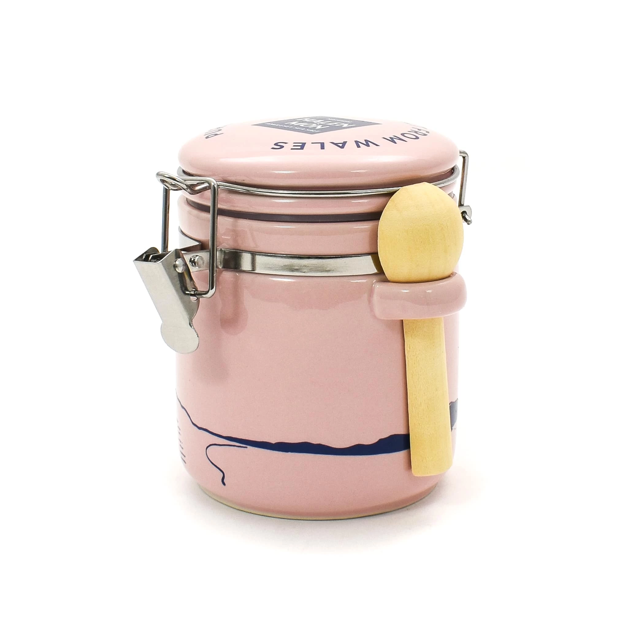 Halen Môn Ingredients Halen Mon Pink Llanddwyn Ceramic Jar + 100g Pure White Sea Salt 4 Halen Môn Ingredients Halen Mon Pink Llanddwyn Ceramic Jar + 100g Pure White Sea Salt