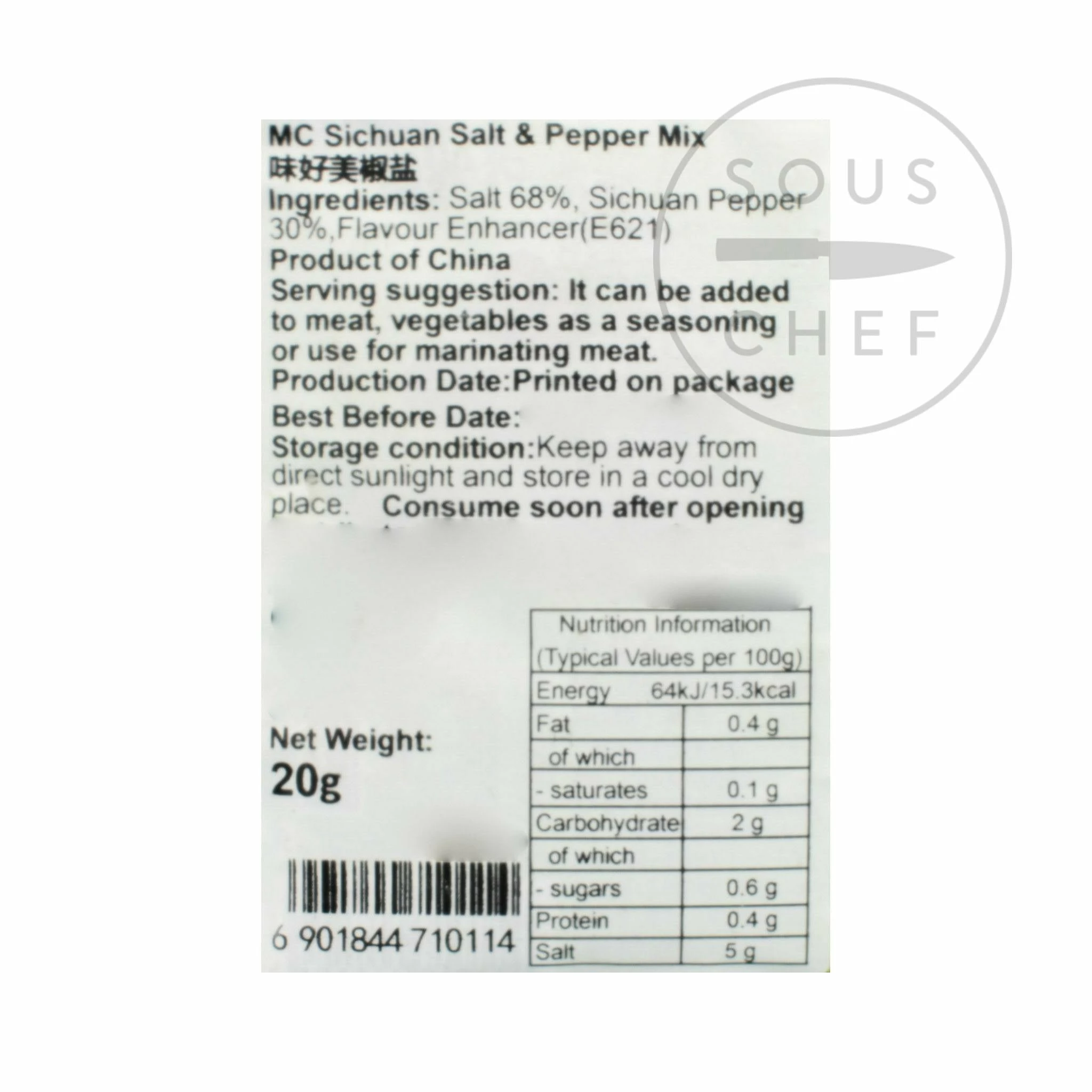 McCormick Ingredients Sichuan Pepper & Salt 20g 4 McCormick Ingredients Sichuan Pepper & Salt 20g