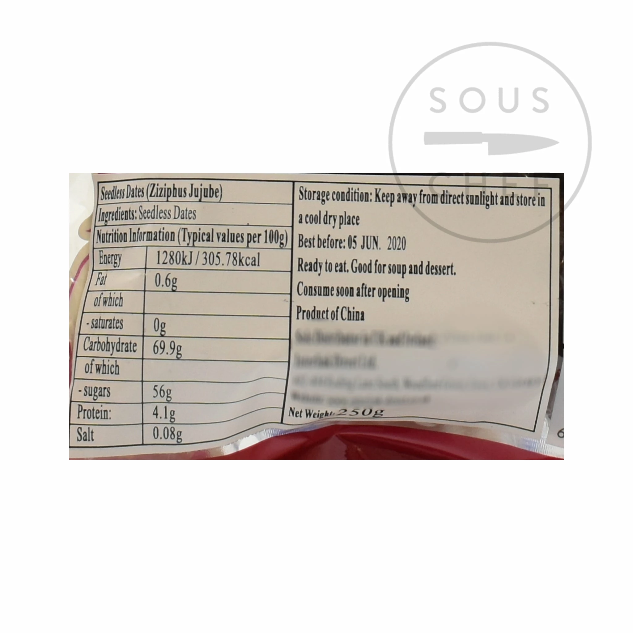 Interlink Dried & Freeze Dried Fruit Jujube - Chinese Red Date 250g 4 Interlink Dried & Freeze Dried Fruit Jujube - Chinese Red Date 250g