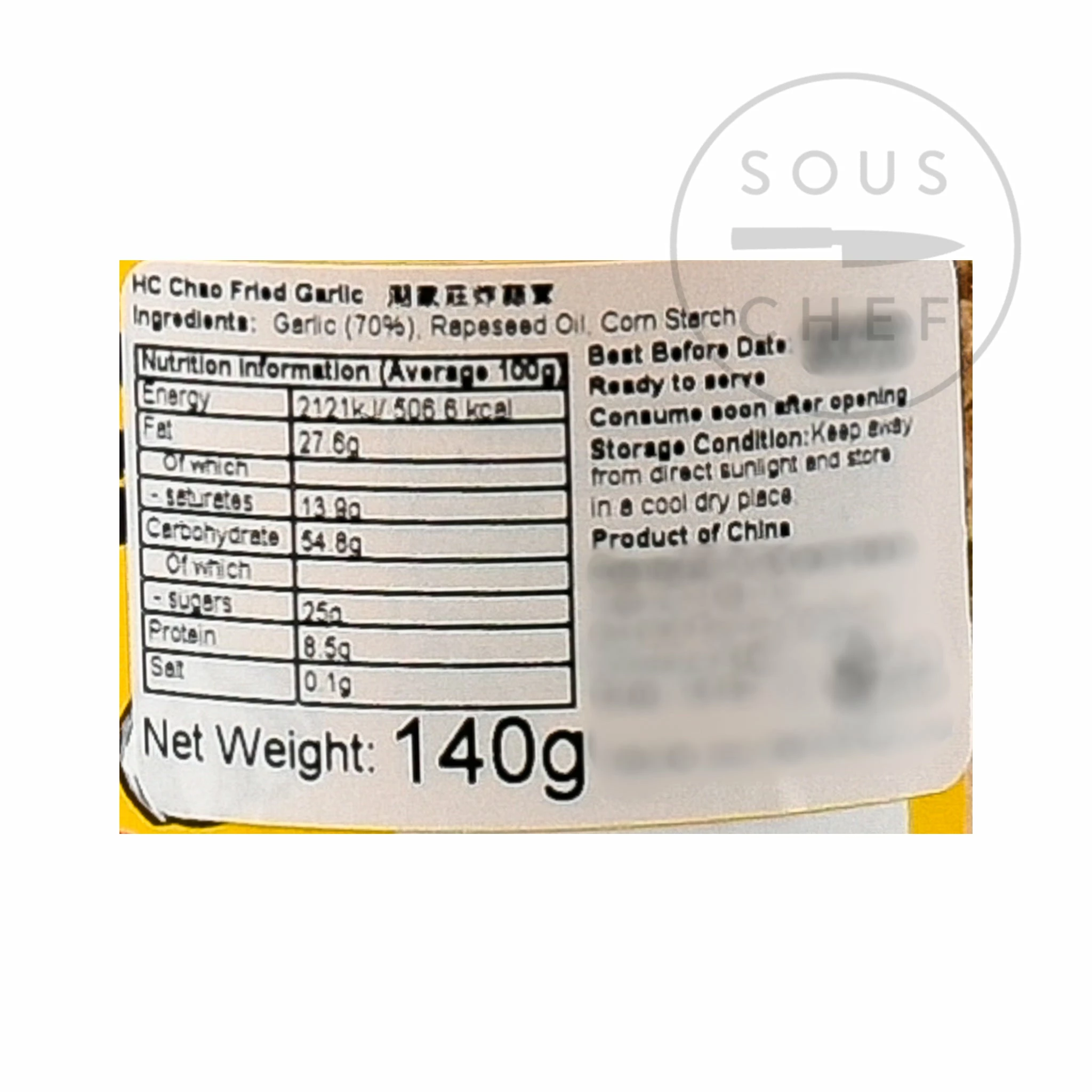 House Of Chao Crispy Fried Garlic 140g 4 House Of Chao Crispy Fried Garlic 140g