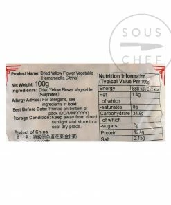 Zheng Fang Ingredients Chinese Lily Flower - Yellow Flower Vegetable 100g