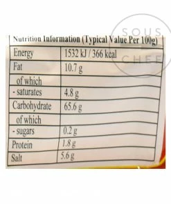 BJ Instant Potato Vermicelli Noodles - Sour Hot 5 Packs 525g Ingredients