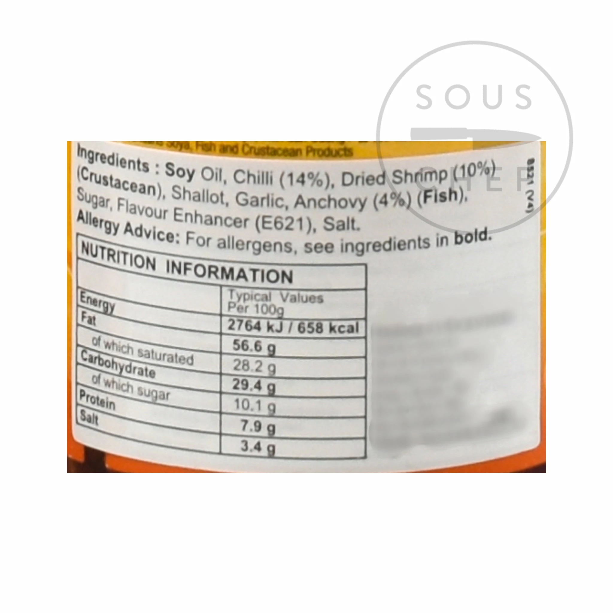 TG Crispy Anchovy Chilli 240g Ingredients 4 TG Crispy Anchovy Chilli 240g Ingredients