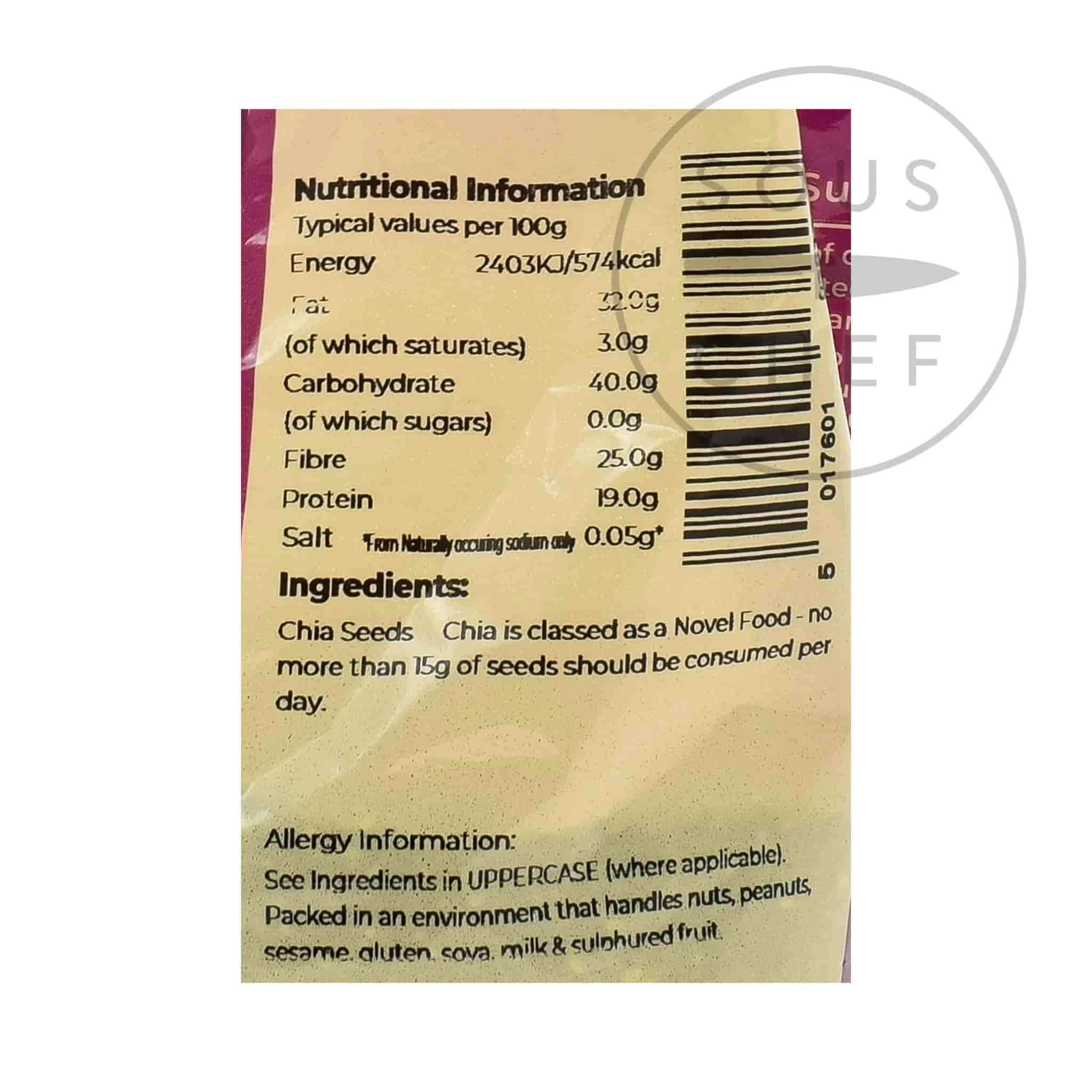 Suma Foods Chia Seeds 250g 5 Suma Foods Chia Seeds 250g