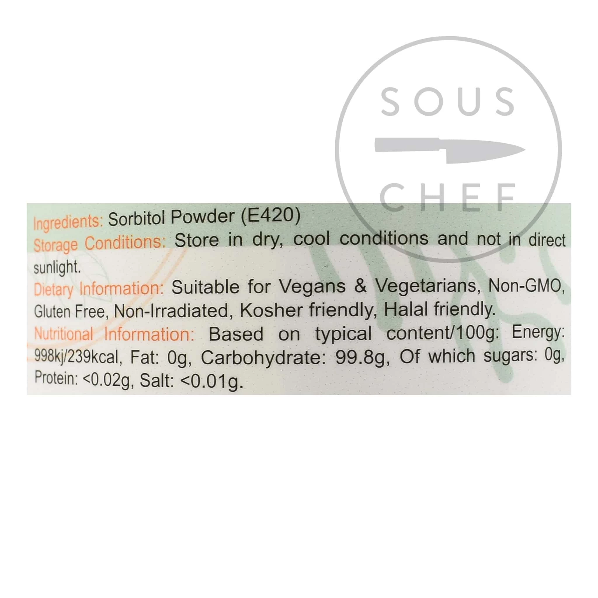 Special Ingredients Ingredients Sorbitol Powder 250g 4 Special Ingredients Ingredients Sorbitol Powder 250g