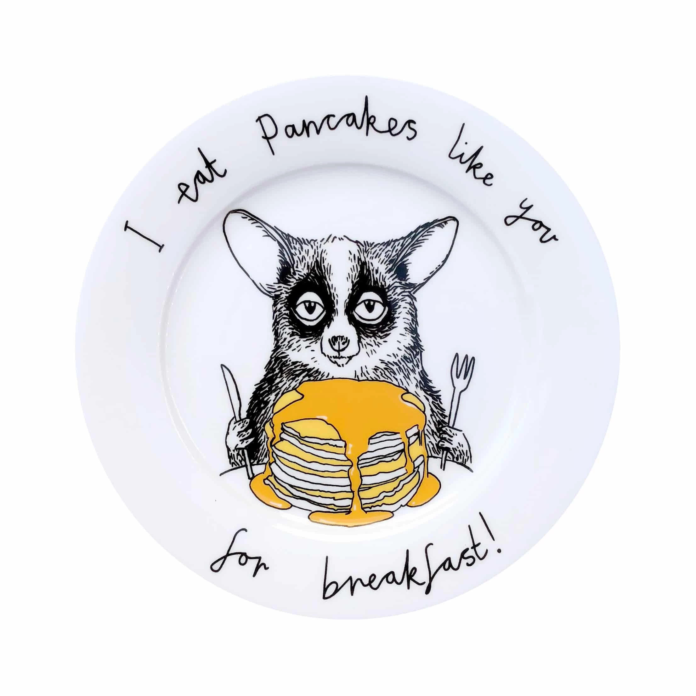 Jimbob Art I Eat Pancakes Like You For Breakfast! Side Plate 20cm Tableware 3 Jimbob Art I Eat Pancakes Like You For Breakfast! Side Plate 20cm Tableware