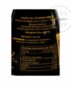 Kikkoman Soy Sauce - Pouring Pot 150ml Ingredients