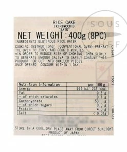 Kiri Mochi Rice Cake 400g Ingredients 5 Kiri Mochi Rice Cake 400g Ingredients