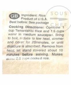 Ingredients Tamanishiki Short Grain Sushi Rice 5kg