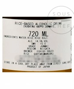 Echigo Koshi No Happou Junmai 720ml Ingredients 7 Echigo Koshi No Happou Junmai 720ml Ingredients