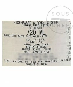Ingredients Kikusui Junmai Ginjo 720ml