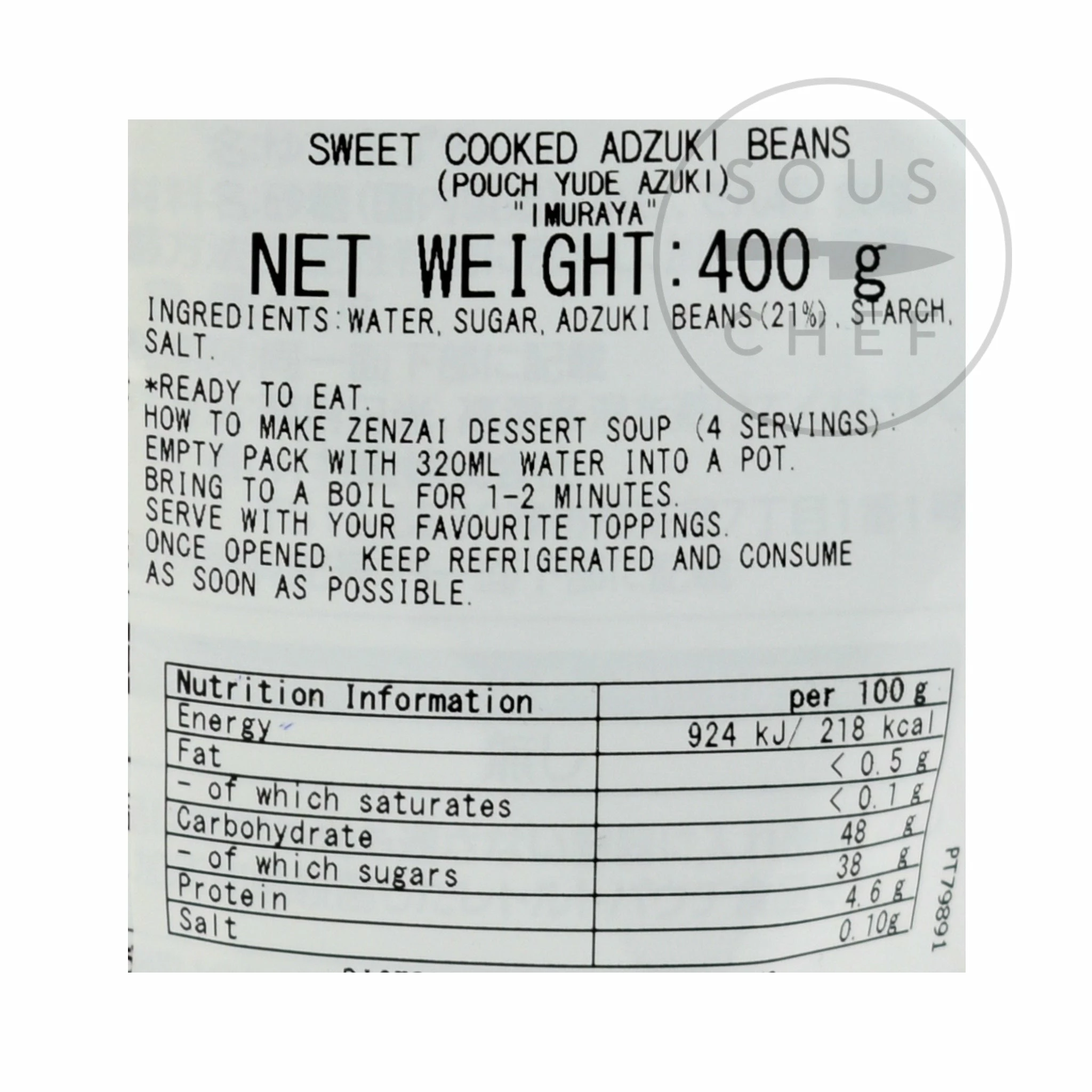 Imuraya Sweet Cooked Azuki Beans 400g 4 Imuraya Sweet Cooked Azuki Beans 400g