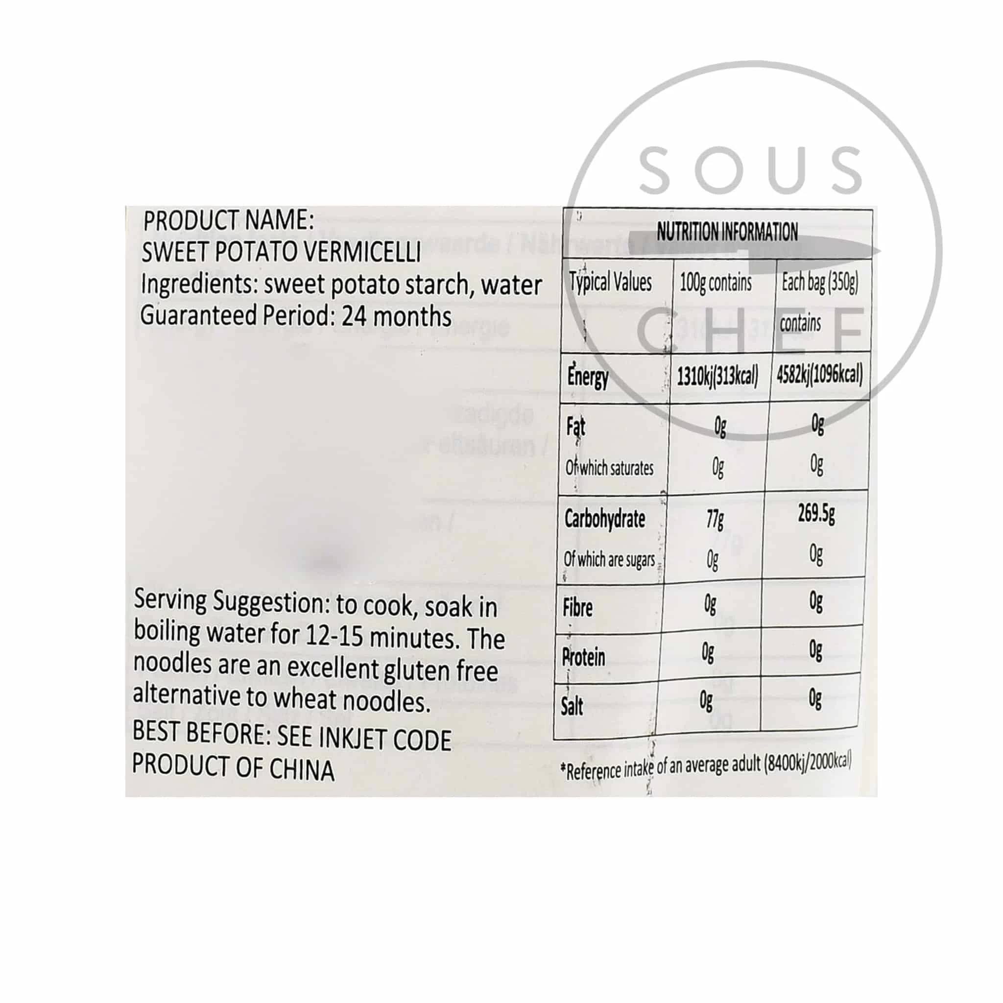 Ingredients Fish Well Brand Sweet Potato Vermicelli 4 Ingredients Fish Well Brand Sweet Potato Vermicelli