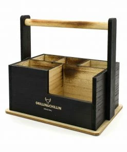 Gusta Wooden BBQ Organizer