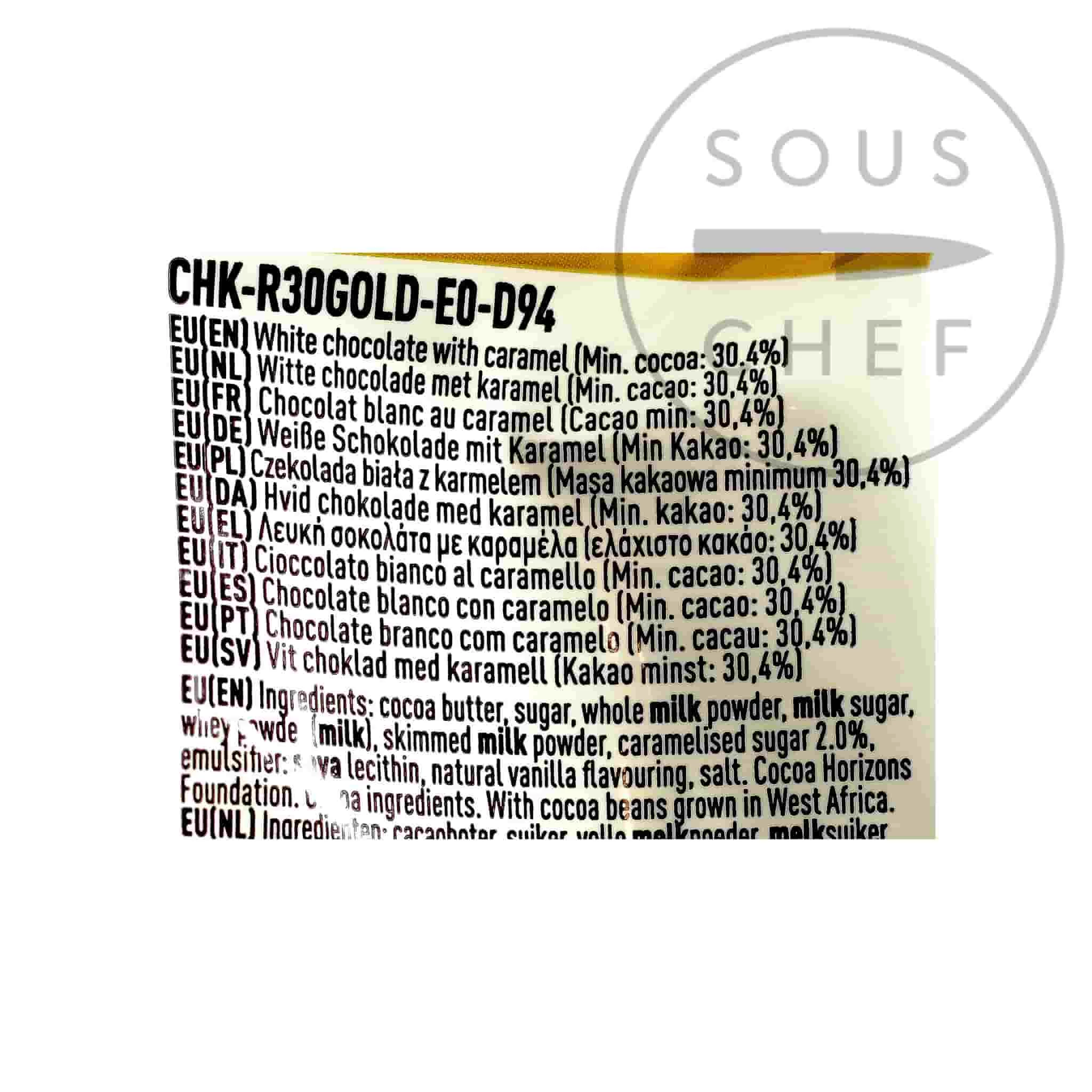 Callebaut Caramel Chocolate Couverture 400g Ingredients 4 Callebaut Caramel Chocolate Couverture 400g Ingredients