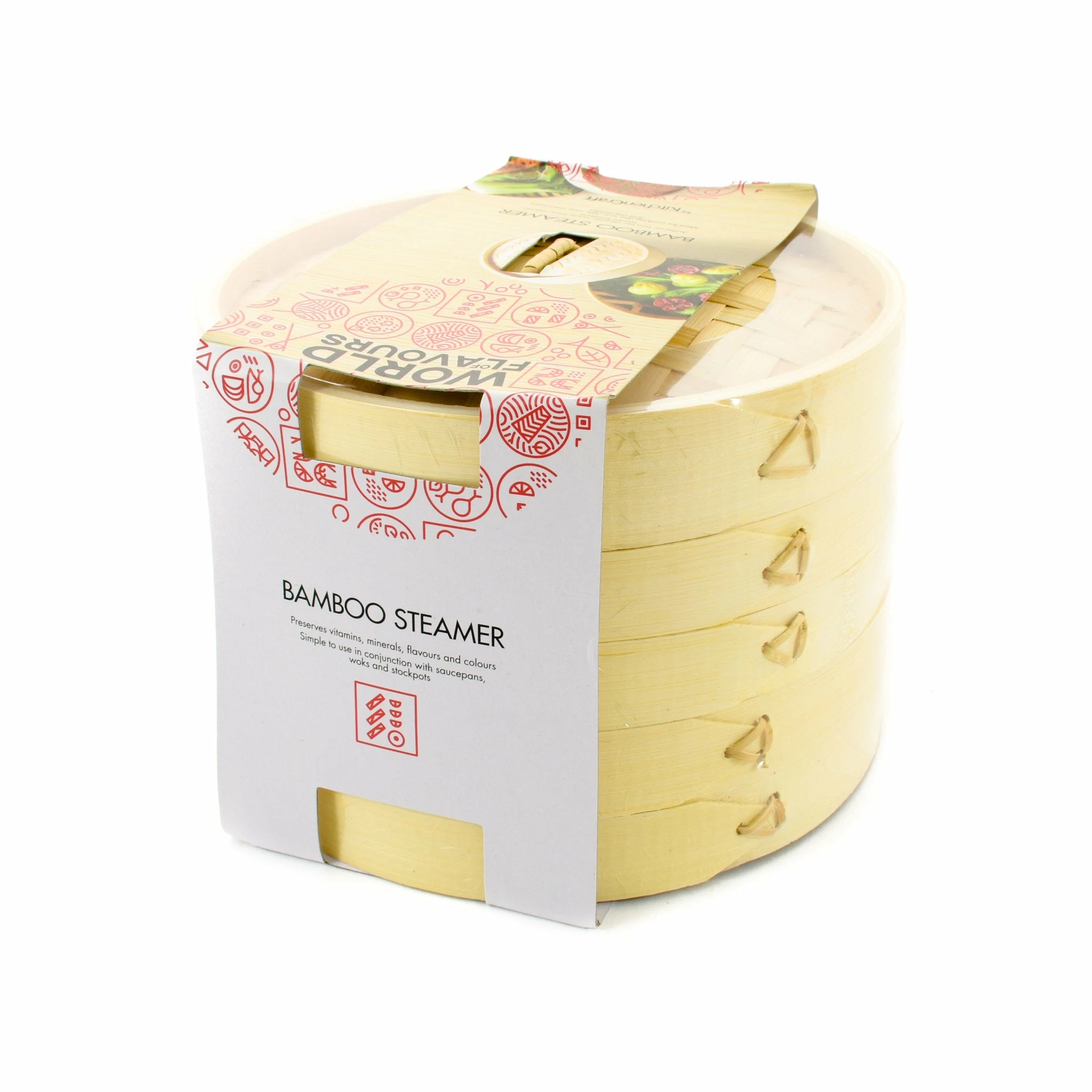 Kitchencraft Cookware Bamboo Steamer 8" 3 Kitchencraft Cookware Bamboo Steamer 8"