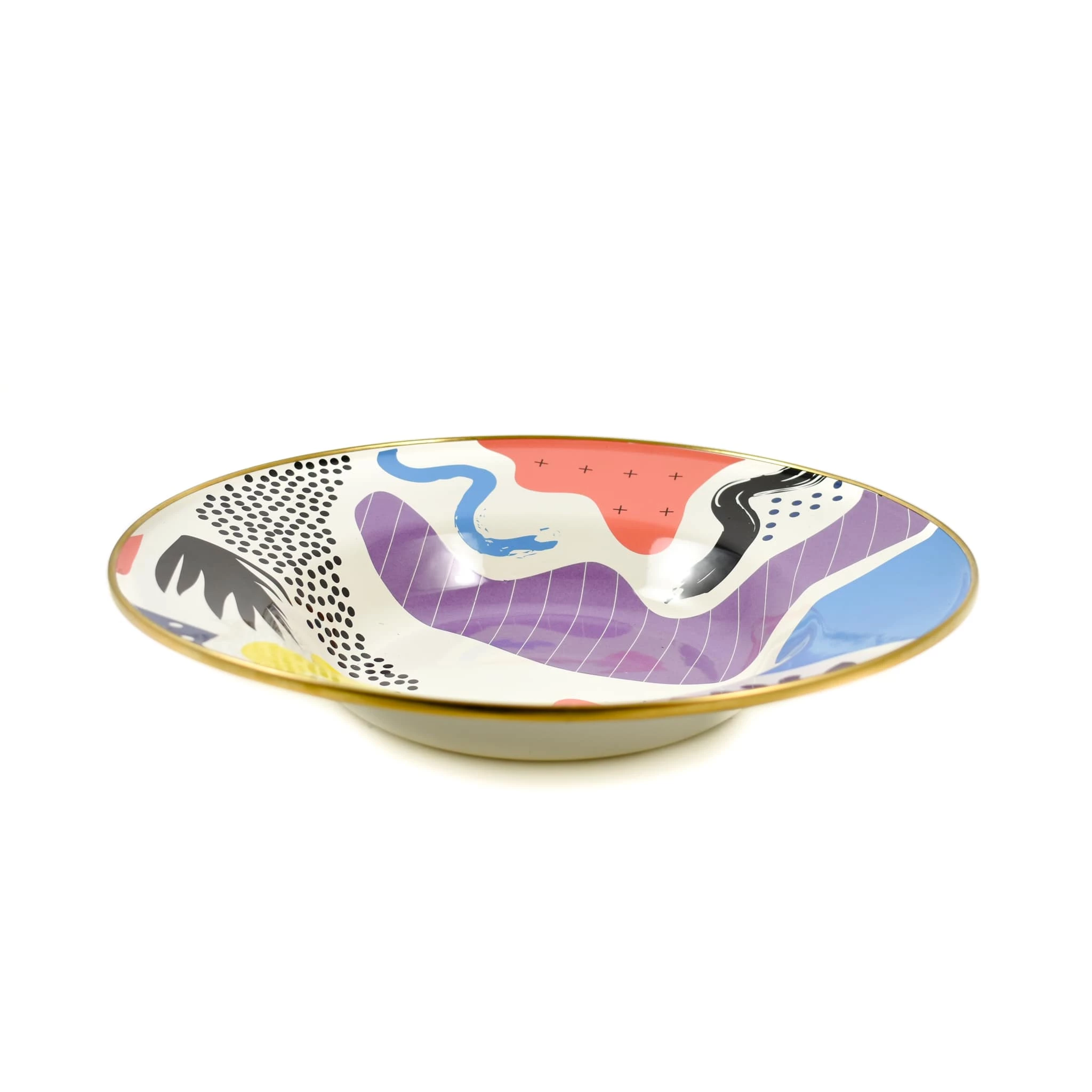 Kapka Abstract Enamel Large Serving Dish 30cm Enamel - Kapka 4 Kapka Abstract Enamel Large Serving Dish 30cm Enamel - Kapka