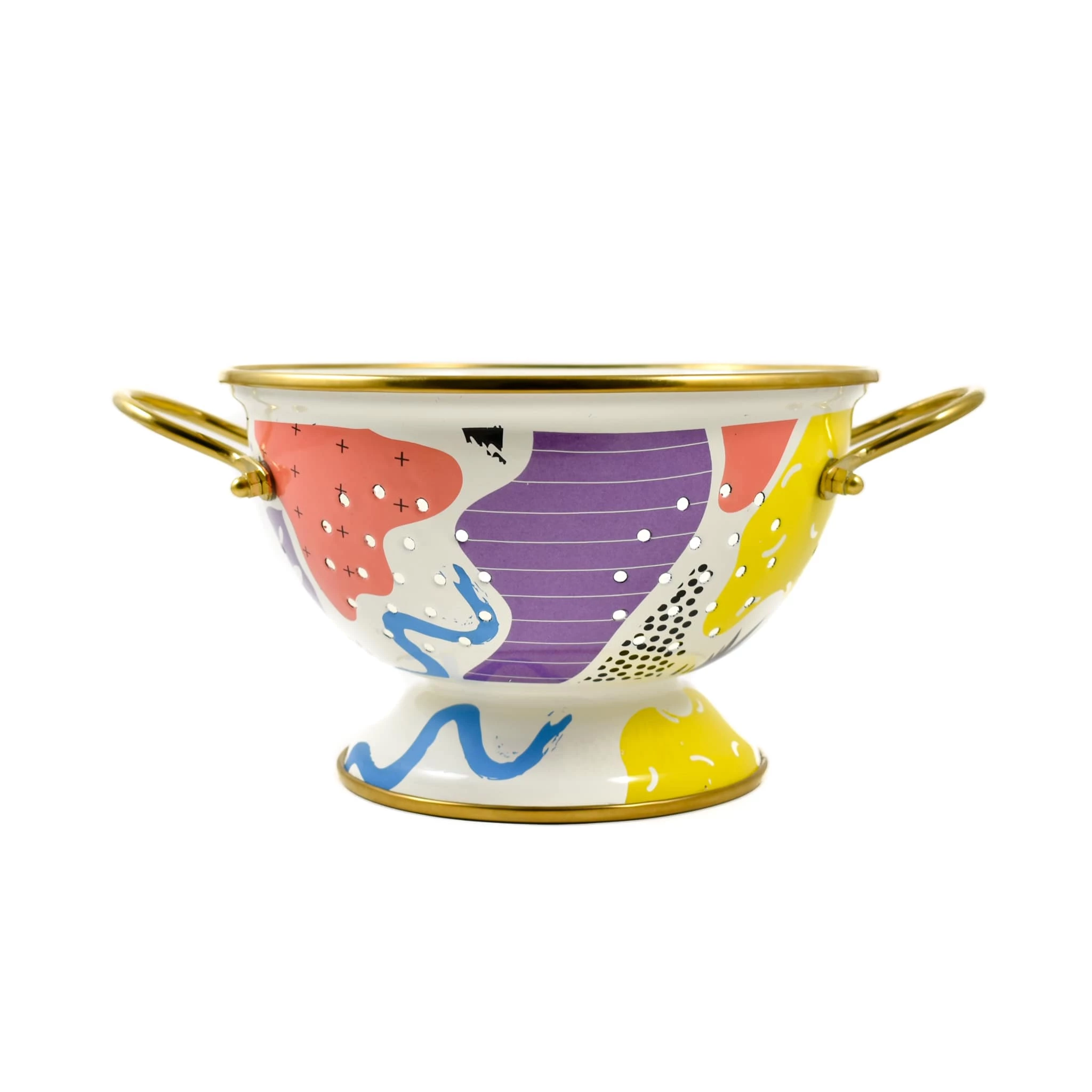 Kapka Abstract Enamel Colander 22cm Cookware 3 Kapka Abstract Enamel Colander 22cm Cookware