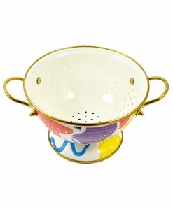 Kapka Abstract Enamel Colander 22cm Cookware 8 Kapka Abstract Enamel Colander 22cm Cookware