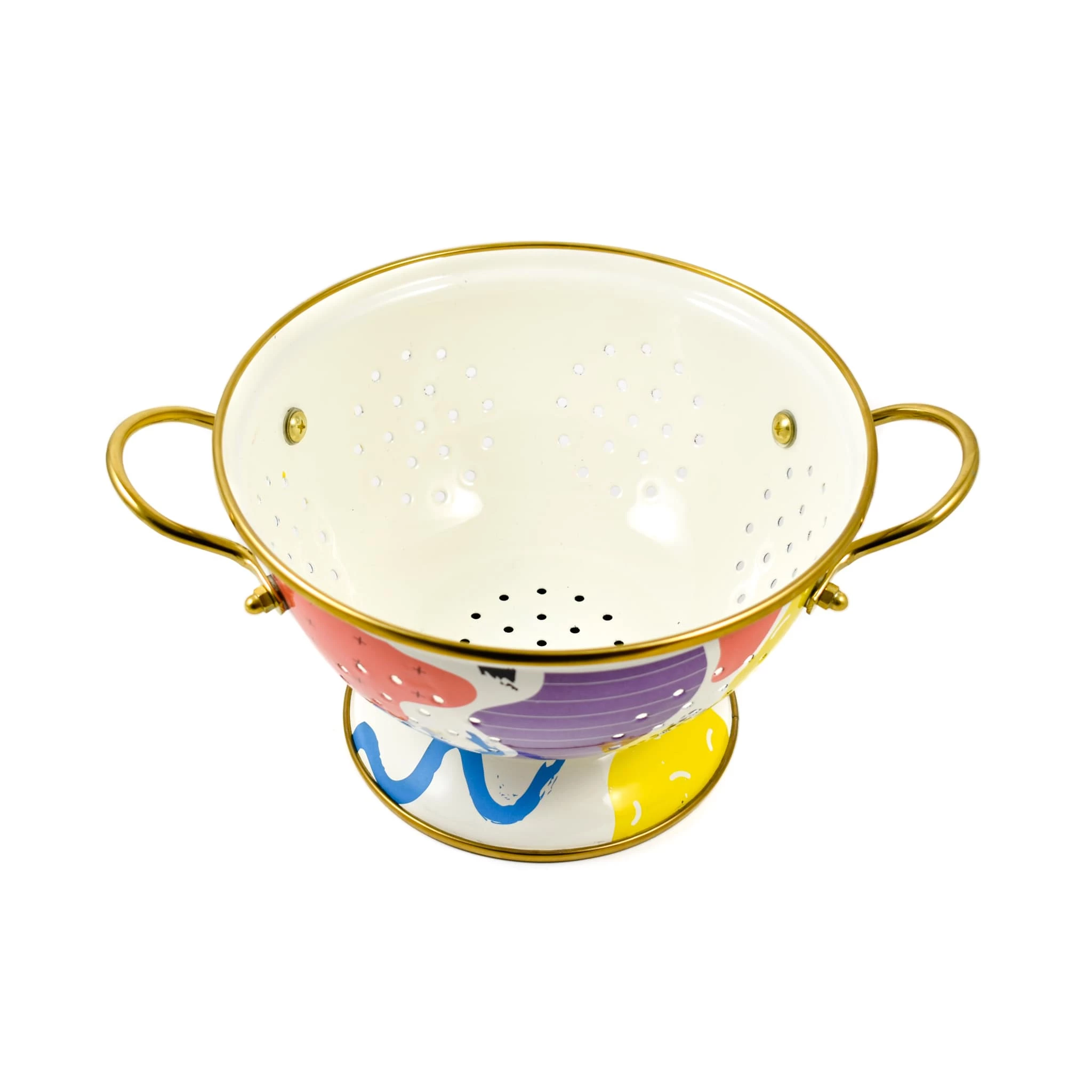 Kapka Abstract Enamel Colander 22cm Cookware 5 Kapka Abstract Enamel Colander 22cm Cookware