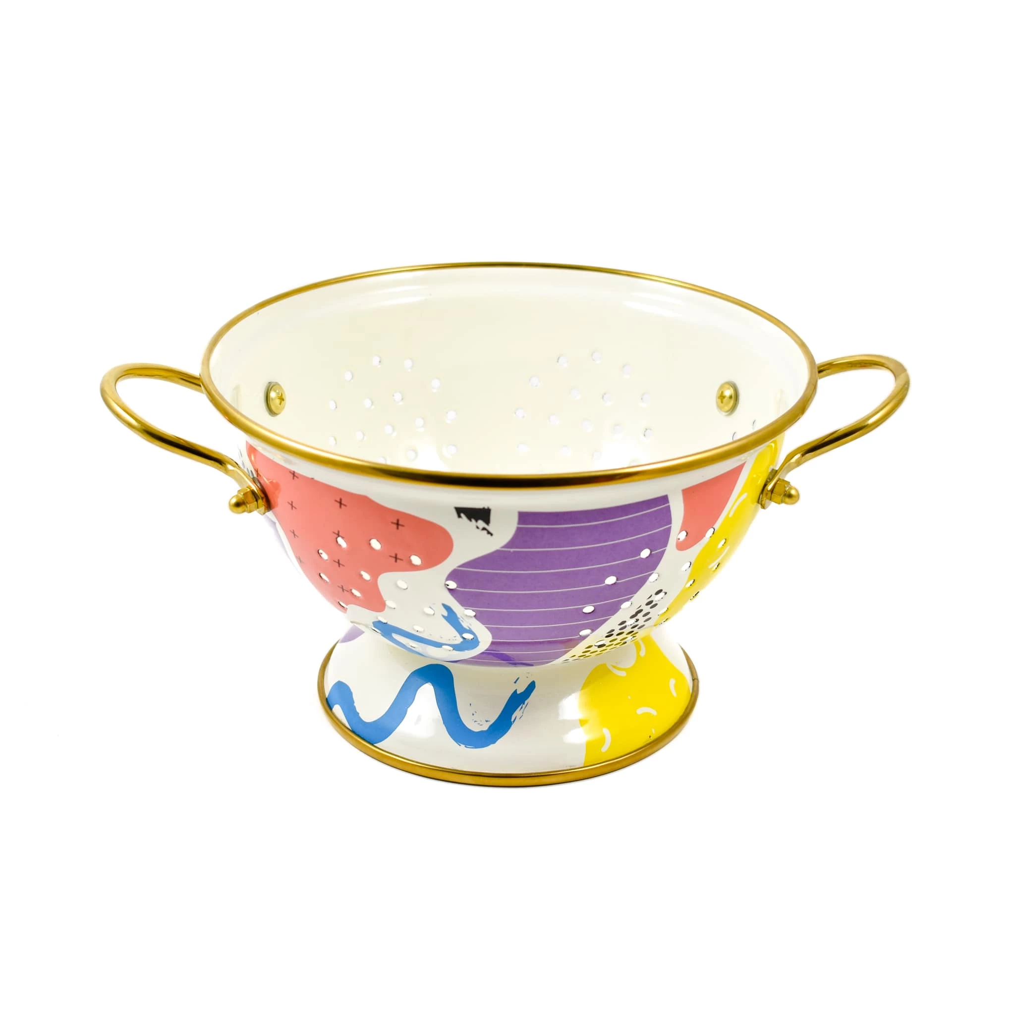 Kapka Abstract Enamel Colander 22cm Cookware 4 Kapka Abstract Enamel Colander 22cm Cookware