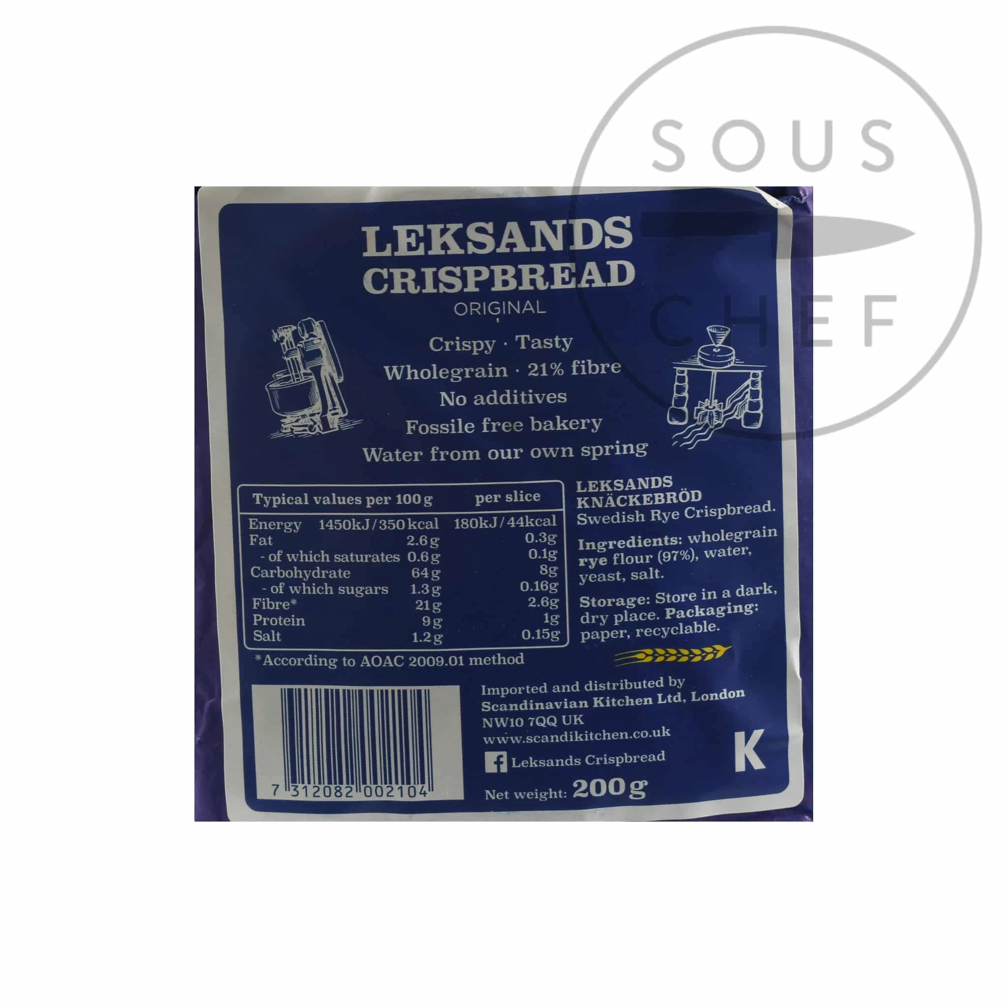 Leksands Original Rye Crispbread 200g Ingredients 4 Leksands Original Rye Crispbread 200g Ingredients