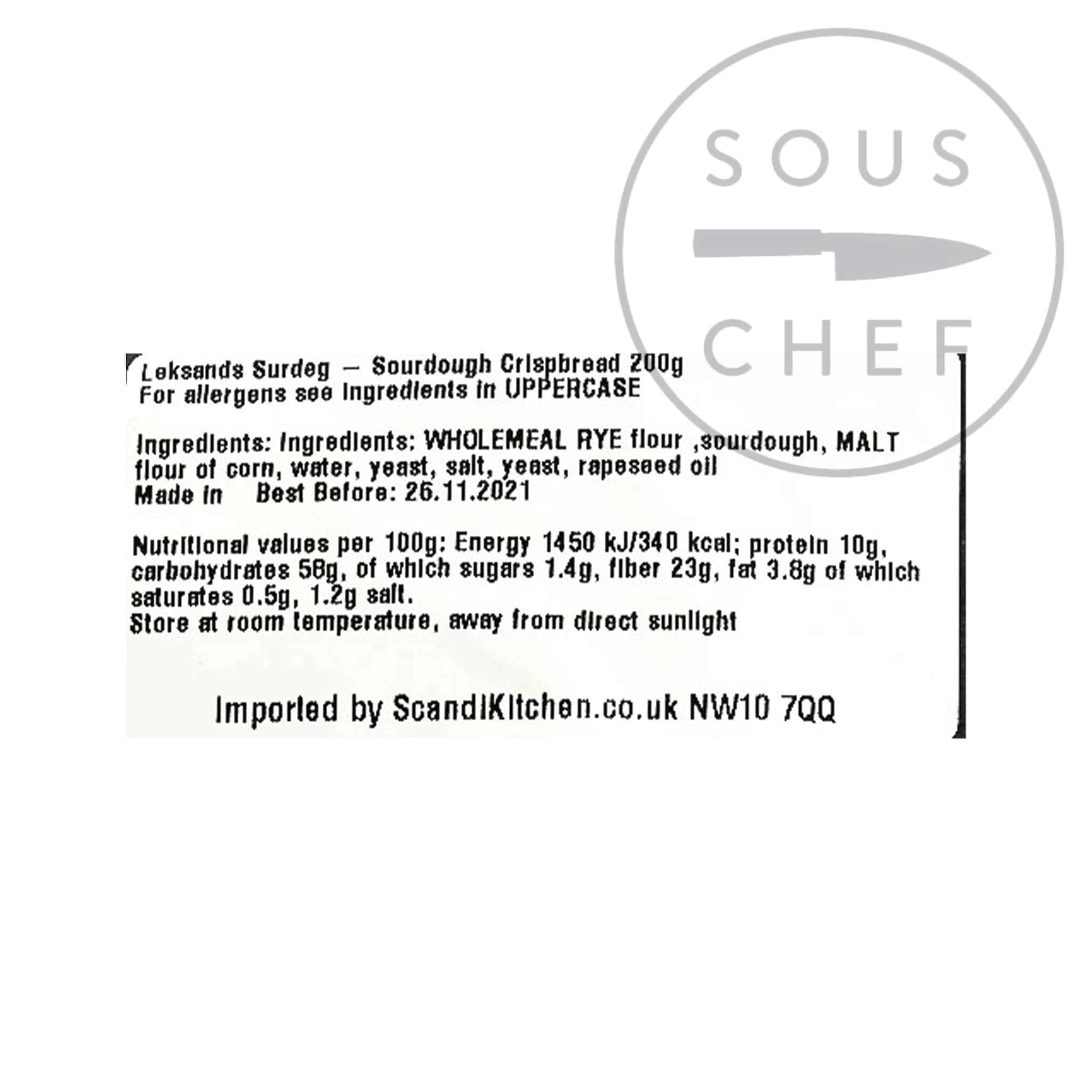 Leksands Sourdough Crispbread 200g Ingredients 5 Leksands Sourdough Crispbread 200g Ingredients