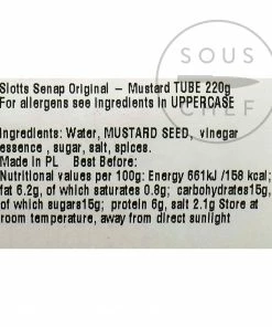 Slotts Original Swedish Mustard Tube 220g Ingredients