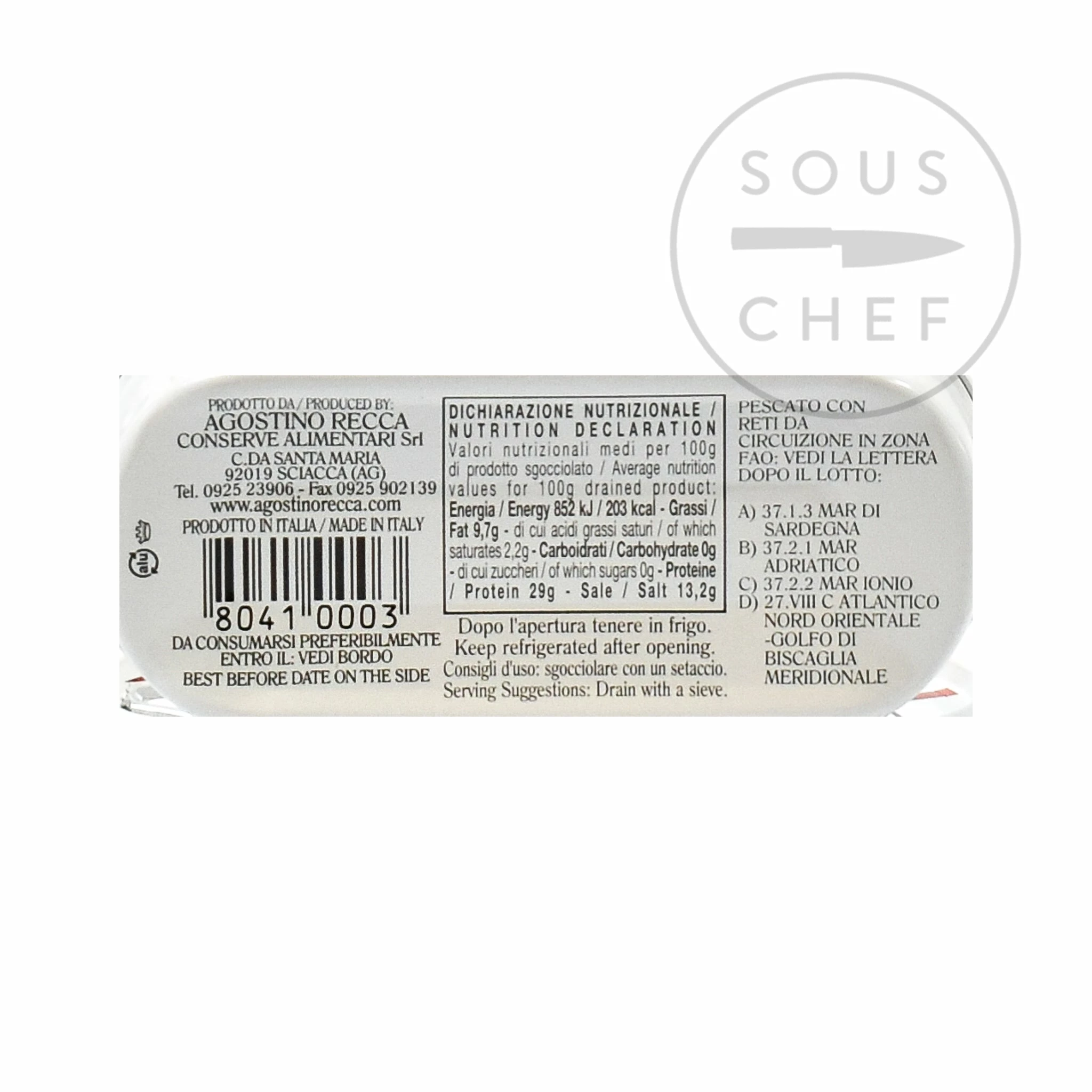 Ingredients Recca Anchovy Fillets 7 Ingredients Recca Anchovy Fillets