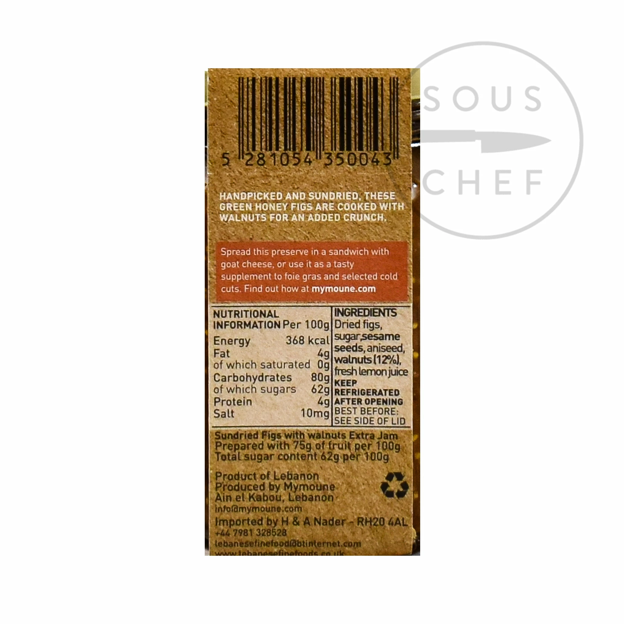 Mymoune Fig Jam With Walnuts 340g Ingredients 4 Mymoune Fig Jam With Walnuts 340g Ingredients