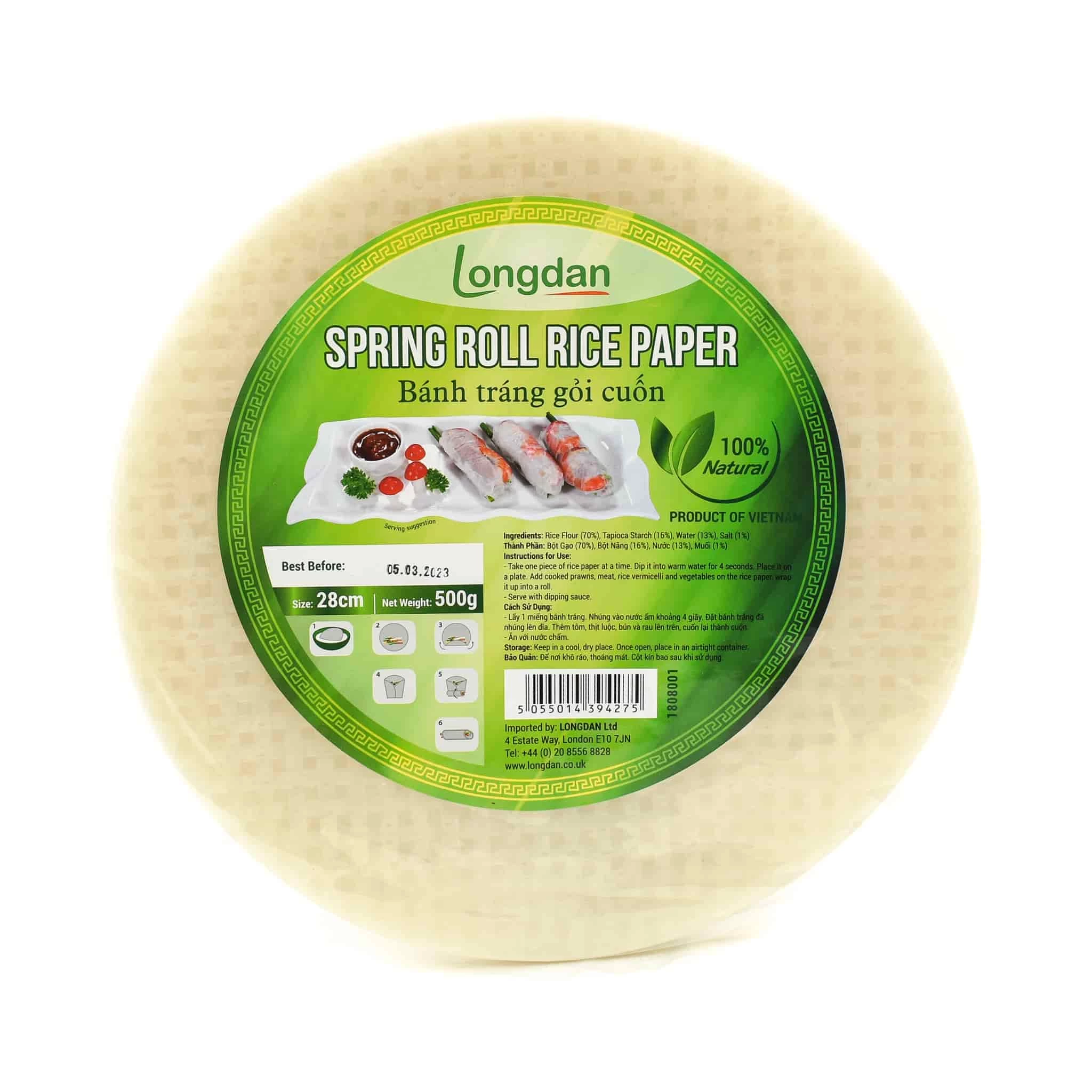 Longdan Vietnamese Spring Roll Wrappers 500g 4 Longdan Vietnamese Spring Roll Wrappers 500g