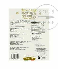 Pastificio Del Colle Squid Ink Striped Sombreroni 250g