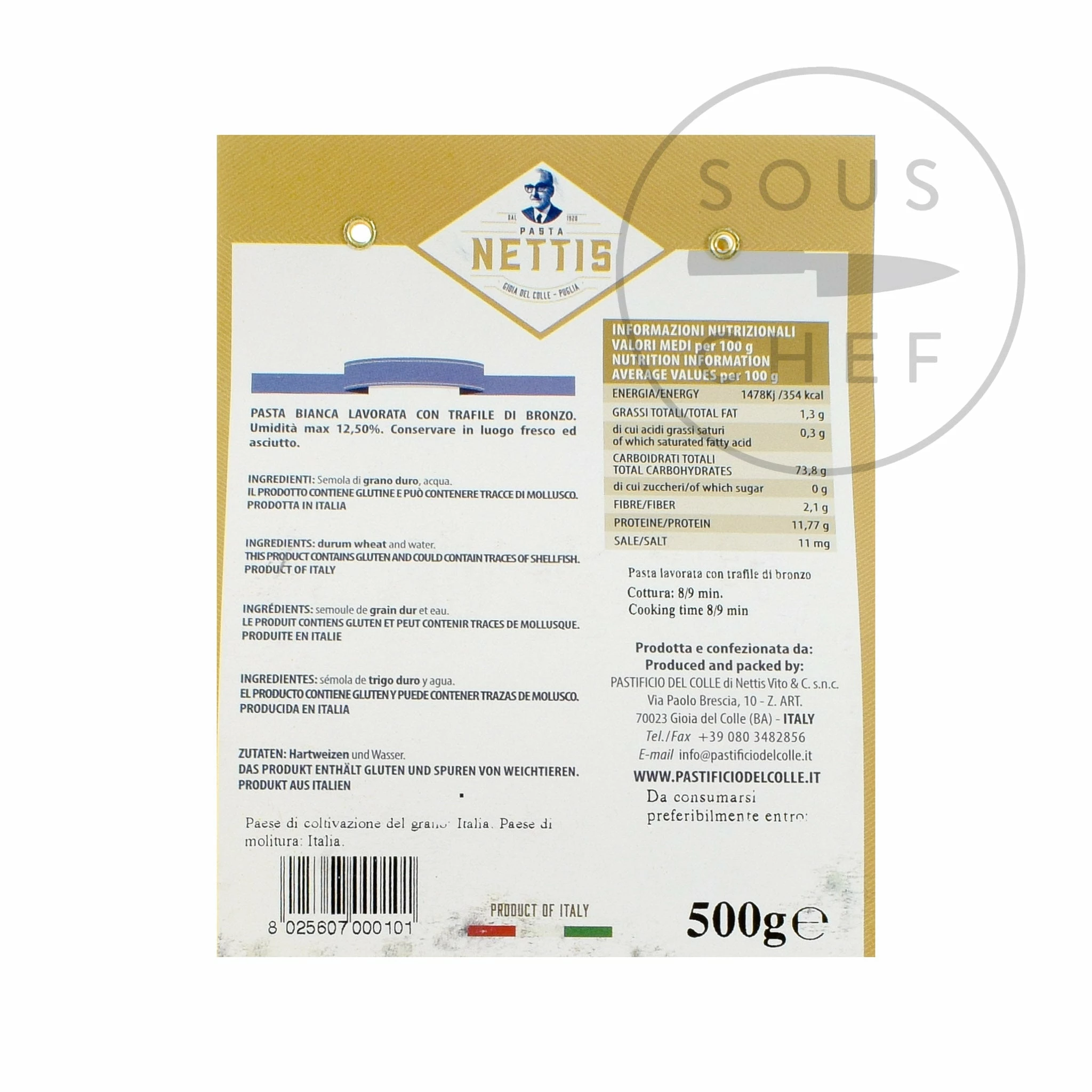Pastificio Del Colle Nettis Bronze Die Orecchiette 500g 4 Pastificio Del Colle Nettis Bronze Die Orecchiette 500g
