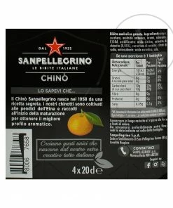 Sanpellegrino Chino - 20cl X 4 Ingredients 5 Sanpellegrino Chino - 20cl X 4 Ingredients