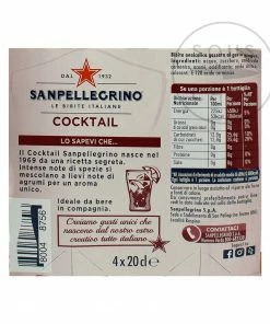 Ingredients Sanpellegrino Cocktail - 20cl X 4