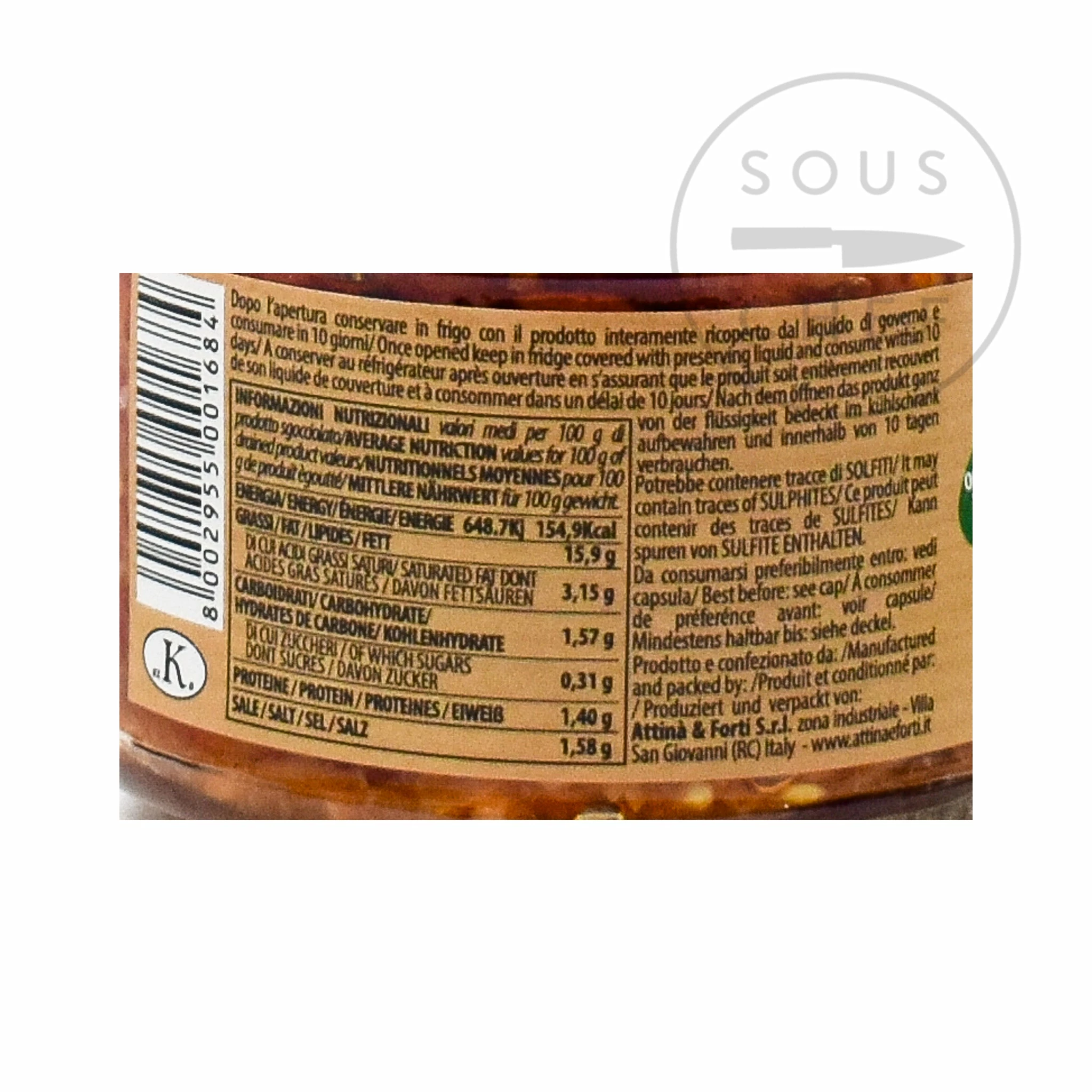 Calabriamia Ingredients Bomba Calabrese Spicy Calabrian Vegetable Spread 314g 4 Calabriamia Ingredients Bomba Calabrese Spicy Calabrian Vegetable Spread 314g