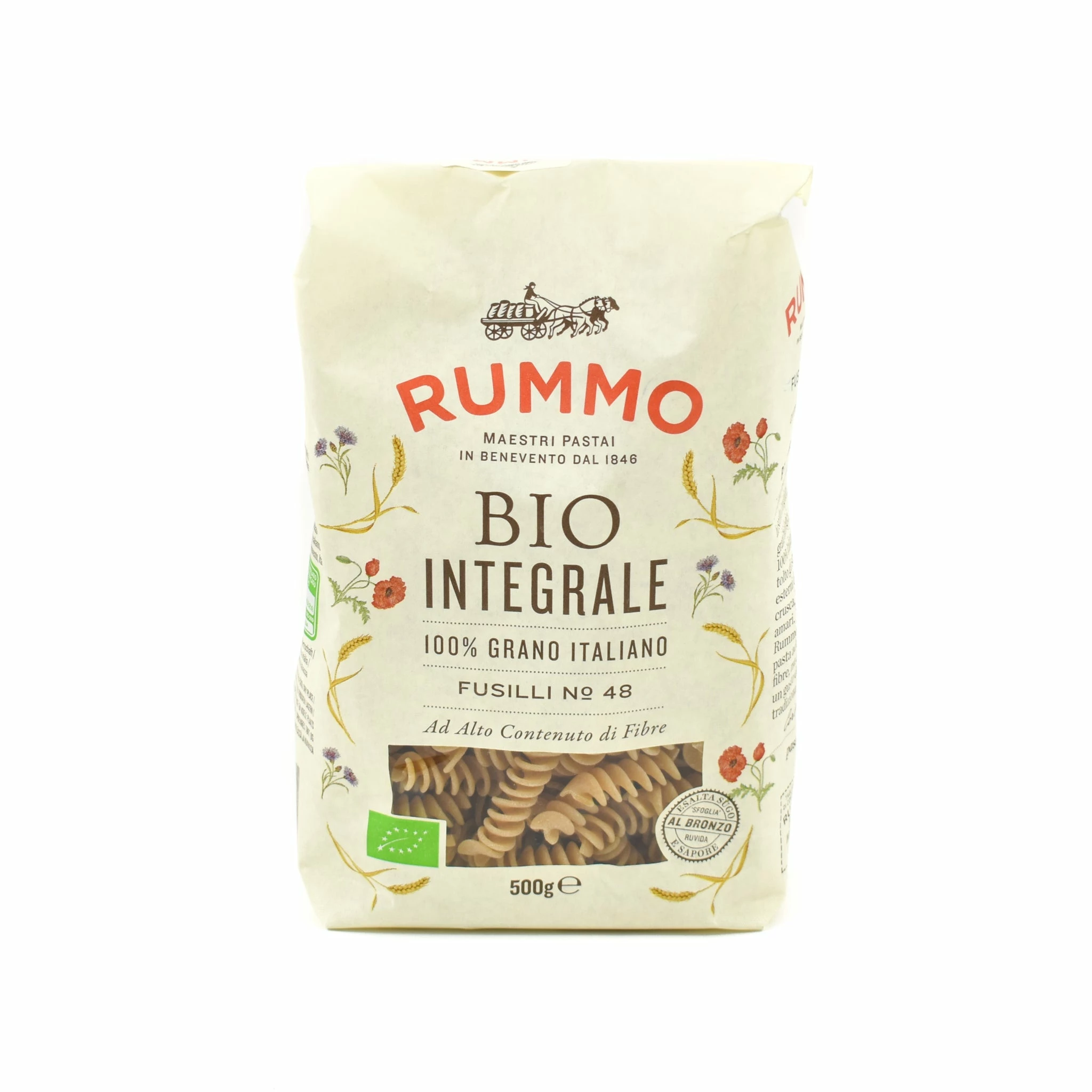Ingredients Rummo Wholemeal Organic Fusilli 500g 3 Ingredients Rummo Wholemeal Organic Fusilli 500g