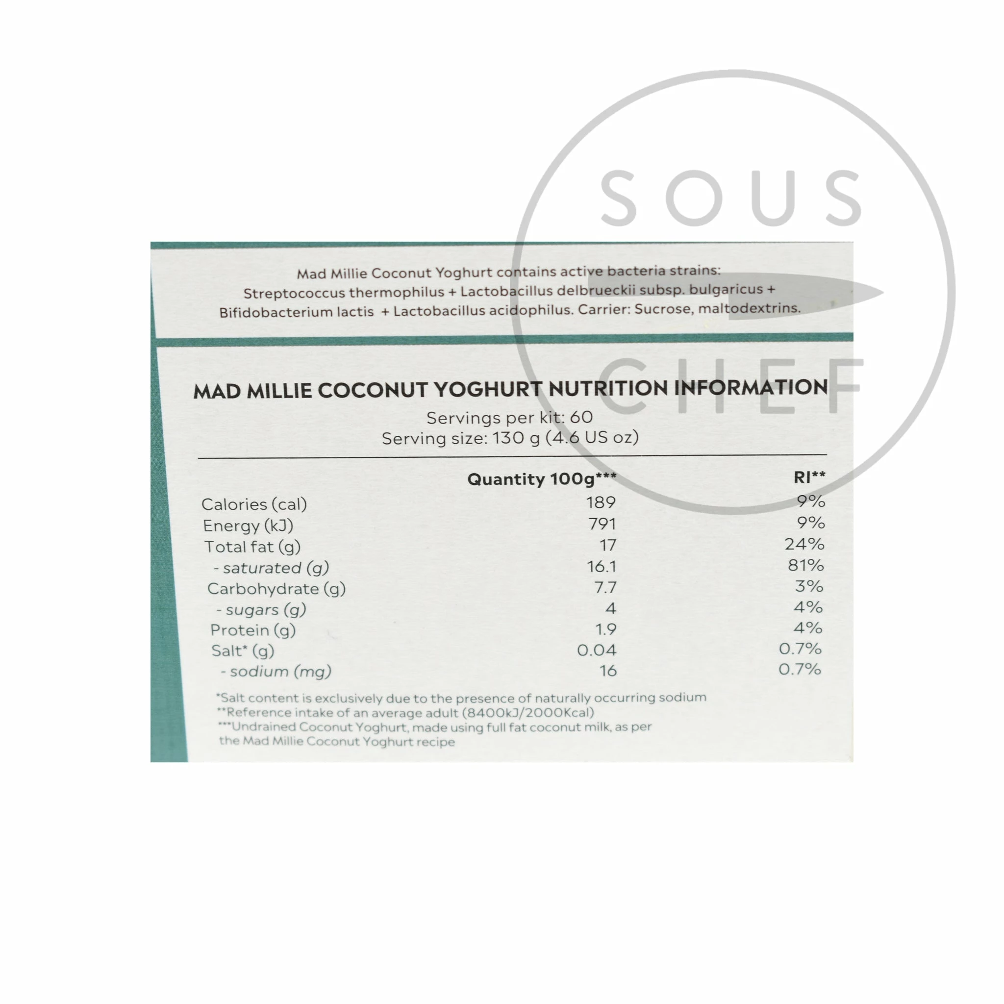 Mad Millie Coconut Yoghurt Jar Ingredients 4 Mad Millie Coconut Yoghurt Jar Ingredients