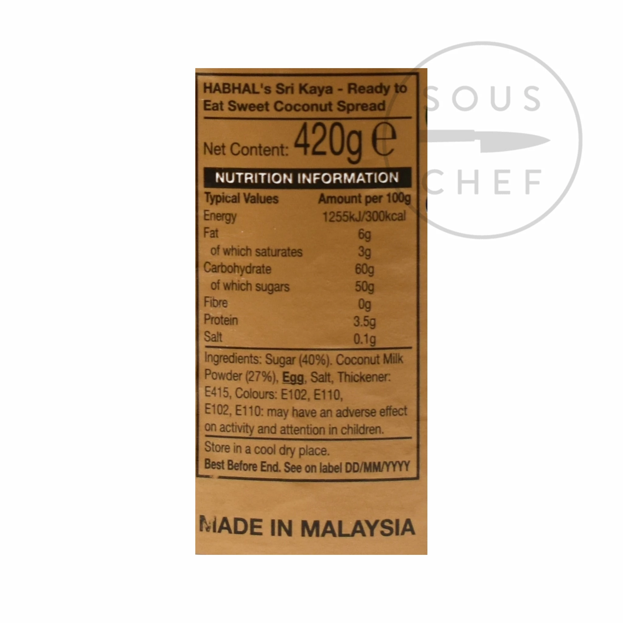Habhal Sri Kaya Coconut Spread 420g 4 Habhal Sri Kaya Coconut Spread 420g