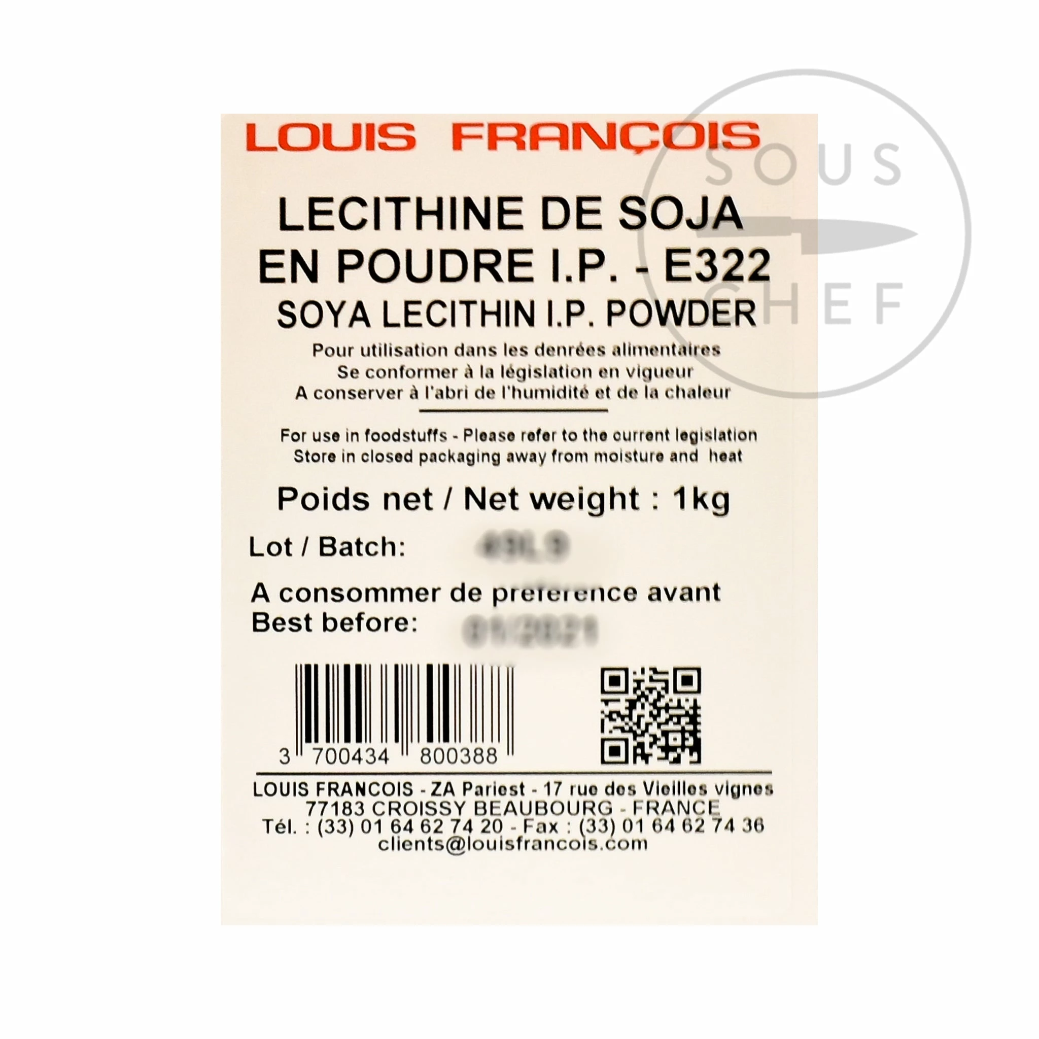 Louis Francois Soy Lecithin Powder 1kg Ingredients 5 Louis Francois Soy Lecithin Powder 1kg Ingredients