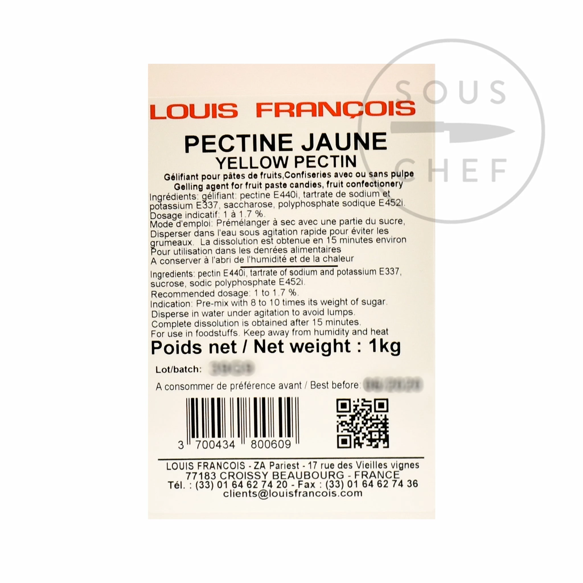 Louis Francois Yellow Pectin 1kg 5 Louis Francois Yellow Pectin 1kg