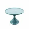 Mosser Glass Georgia Blue Milk Glass Cake Stand 10" Tableware 2 Mosser Glass Georgia Blue Milk Glass Cake Stand 10" Tableware