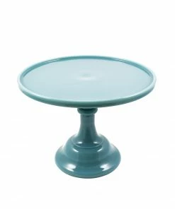 Mosser Glass Georgia Blue Milk Glass Cake Stand 10" Tableware