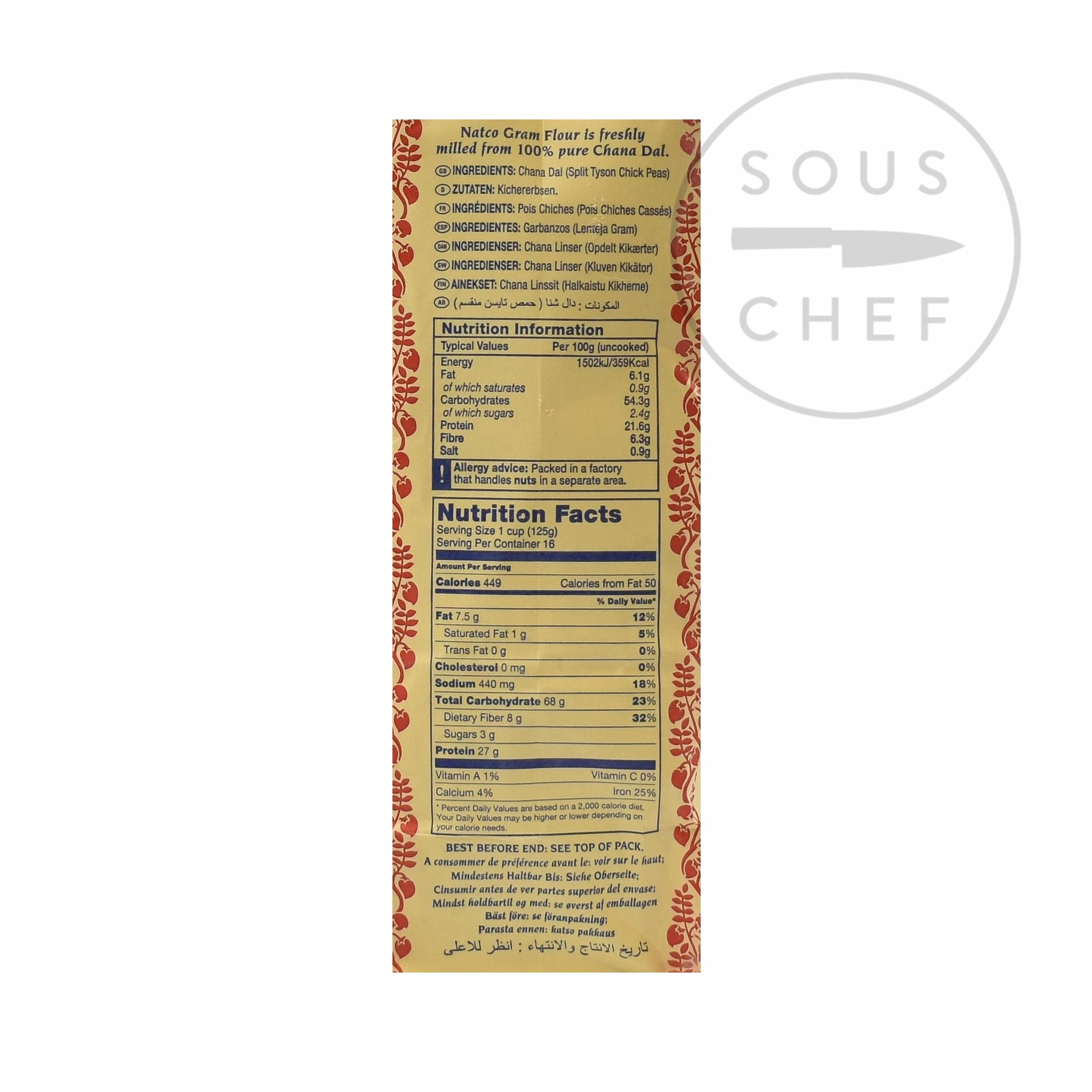 Natco Ingredients Superfine Gram Flour 1kg 5 Natco Ingredients Superfine Gram Flour 1kg