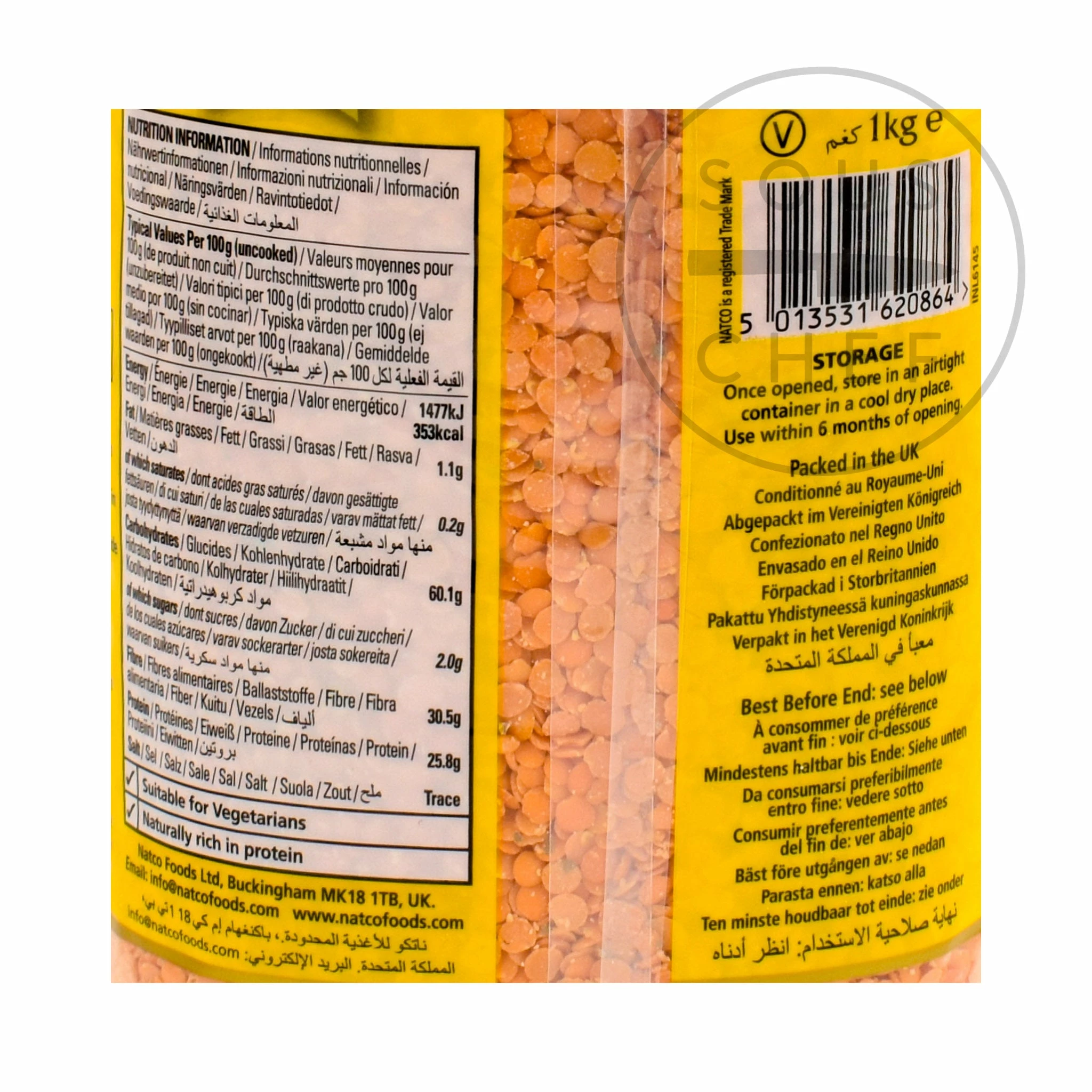 Natco Ingredients Red Lentils 1kg 4 Natco Ingredients Red Lentils 1kg