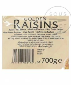Natco Golden Raisins 700g Ingredients 5 Natco Golden Raisins 700g Ingredients