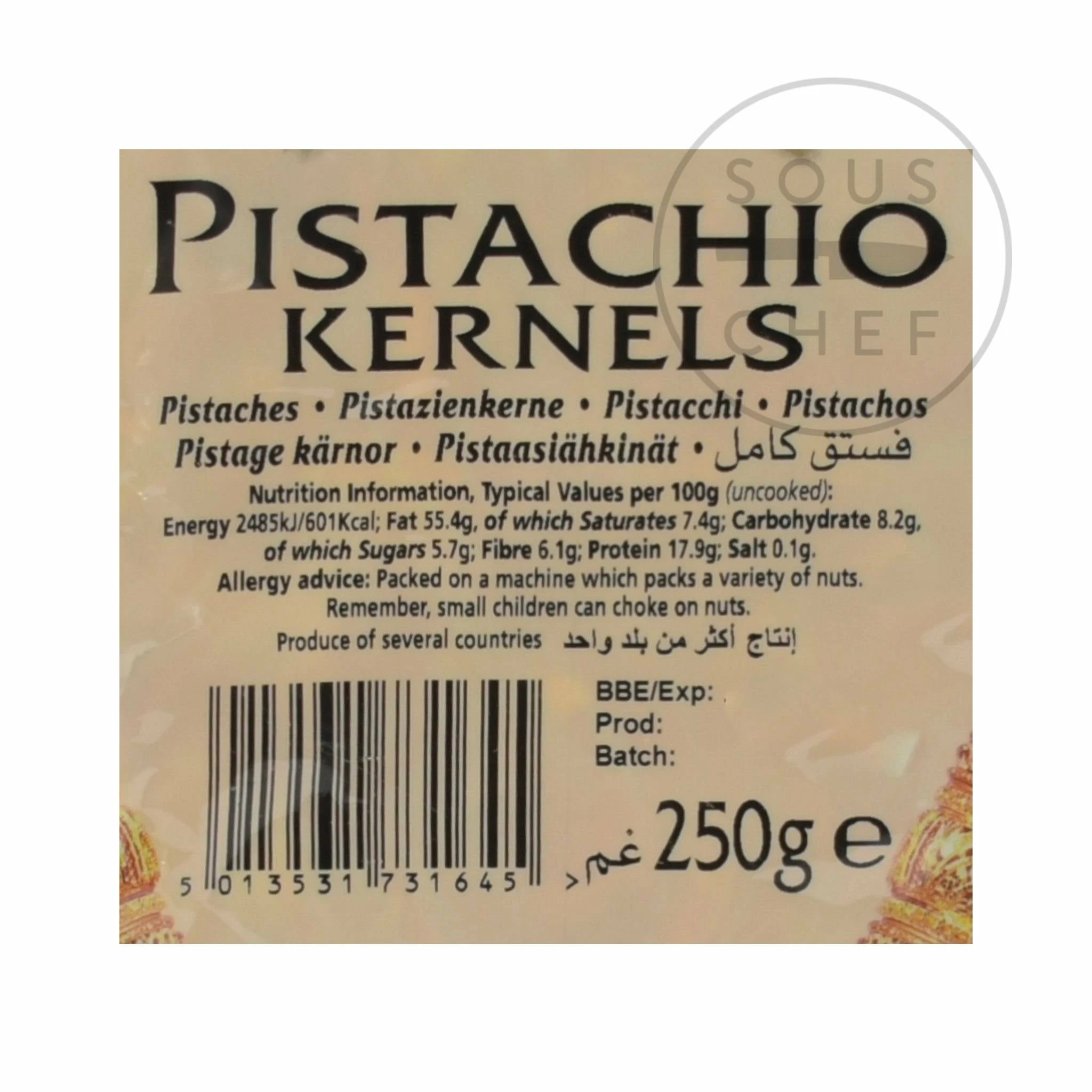 Natco Pistachio Kernels 250g Ingredients 4 Natco Pistachio Kernels 250g Ingredients
